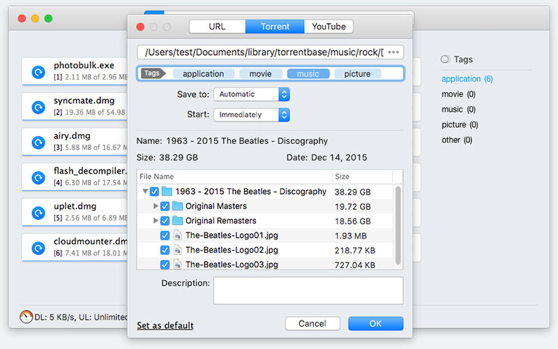 compare files mac torrent